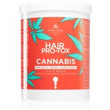 Kallos Hair Pro-Tox Cannabis regenerirajuća maska za kosu s uljem kanabisa 1000 ml | shoptok.hr