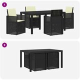  Vrtni set za objed s jastukom 5 pcs Antracit i krem PP | shoptok.hr