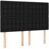  Krevet box spring s madracem LED crni 140x190 cm od tkanine | shoptok.hr