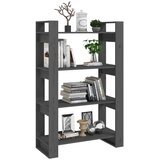 Ormarić za knjige / pregrada sivi 80x35x125 cm od borovine | shoptok.hr