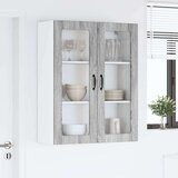 vidaXL Stenska kuhinjska omarica s polico Siva sonoma 80 x 31 x 100 cm | Shoptok.si