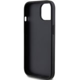 Guess GUHCP15SHG4SGK silikonski ovitek za iPhone 15 - črn z bleščicami in zlatim logom | Shoptok.si