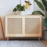vidaXL Vrata za omarico z mrežico 2 kosa 59,5x69 cm trdna borovina | Shoptok.si