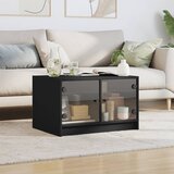  Stolić za kavu sa staklenim vratima crni 68x50x42 cm | Eponuda.ba