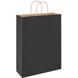  Papirnate vrećice 250 kom s ručkama crne 32x12x42 cm | Eponuda.com