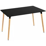 Casa Selección Crni blagovaonski stol s crnom pločom stola 80x120 cm –