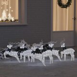  LED Riječni jeleni 6 pcs Srebrno tkanina Cijene