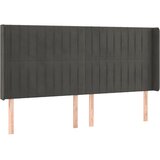  LED uzglavlje tamnosivo 163x16x118/128 cm baršunasto | shoptok.hr