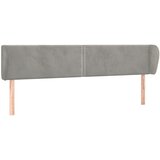  Uzglavlje s ušima svjetlosivo 203x23x78/88 cm baršunasto | shoptok.hr
