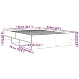  Okvir za krevet bijeli 120x190 cm konstruirano drvo | shoptok.hr