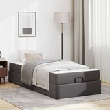  Posteljni okvir z vzmetnico z vzmetnico 2 pcs Siva PVC, (5000121309) | Shoptok.si