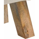  Klupa 60 x 30 x 45 cm Prava koža Smeđa i bijela | shoptok.hr