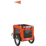 Prikolica za bicikl za ljubimce narančasto-crna tkanina/željezo | shoptok.hr
