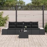 Set sofe s jastukom s jastukom 5 pcs Crna poliratan | shoptok.hr