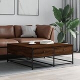 Stolić za kavu smeđa boja hrasta 100x99x40 cm konstruirano drvo | shoptok.hr