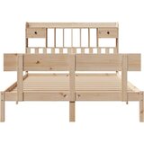 vidaXL Knjižna postelja brez vzmetnice 140x200 cm trdna borovina | Shoptok.si