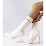 Gemre White sock boots with stiletto heels Pelletier | Shoptok.si
