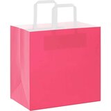  Papirnate vrećice 250 kom s ručkama ružičaste 26x17x25 cm | shoptok.hr