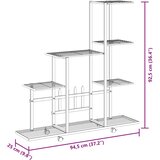  Stalak za cvijeće s kotačima 94,5 x 25 x 92,5 cm bijeli metalni | shoptok.hr