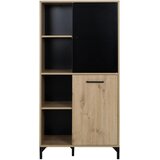 Livetastic Visoka Komoda Craft, Črna, Barva Hrasta | Shoptok.si