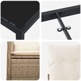  5-delni vrtni jedilni set z blazinami Bež Poly ratan, (22086917) | Shoptok.si