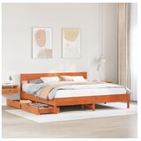vidaXL okvir kreveta bez madraca voštano smeđi 180x200 cm od borovine | shoptok.hr