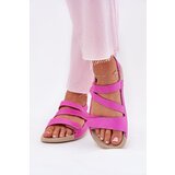 Zazoo Ladies Leather Sandals K1004 Fuchsia Cene