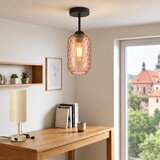 Brilagi LED plafonski luster R GLASS 1xE27/60W/230V pr. 14 cm crna/zadimljena braon | Eponuda.com