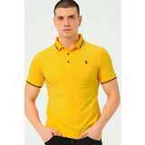 Dewberry T8586 MEN'S POLO NECK T-SHIRT-LIGHT YELLOW Cene