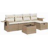 vidaXL 6-dijelni set vrtnih sofa s jastucima bež od poliratana | shoptok.hr