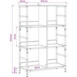  Polica 4 razina 78,5 x 33 x 117,5 cm metal PB Hrast artisan | shoptok.hr