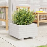  Vrtna sadilica bijela 40x40x26,5 cm od masivne borovine | shoptok.hr