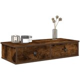 vidaXL Stenska polica s predali dimljen hrast 80x34x17 cm inž. les, (21814761) | Shoptok.si