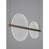 Nova Luce Rjava aluminijasta LED zatemnitvena viseča svetilka s senčilom iz akrilnega stekla Noah – | Shoptok.si