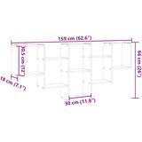  Zidna polica dimljeni hrast 159x18x66 cm konstruirano drvo | shoptok.hr