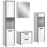 MID.YOU Kopalnica Kojak, Bela, Antracit, Osvetlitev, 4-Delna | Shoptok.si