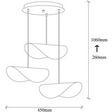 Opviq lights Crna/u zlatnoj boji viseća svjetiljka s metalnim sjenilom ø 45 cm Sivani – | shoptok.hr