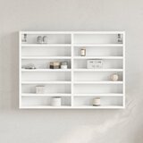 vidaXL Vitrina bela 80x8,5x58 cm inženirski les Cene