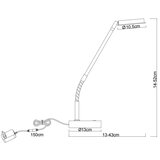 Globo 58504TS - LED prigušiva na dodir stona lampa SILVIO LED/6,5W/230V crna | Eponuda.com