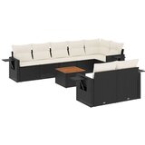  The Living Store Vrtna sedežna garnitura 9-delna z blazinami črn poli ratan - Vrtna Sedežna Garniture, (21446750) | Shoptok.si