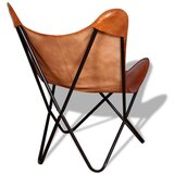 Butterfly Stol naslanjač rjavo pravo usnje, (20580223) | Shoptok.si