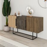 Marckeric Smeđa/u prirodnoj boji niska komoda u dekoru hrasta 150x80 cm Titan – | shoptok.hr