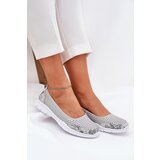 VINCEZA Leather perforated ballerinas Cene