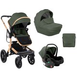 Kikka Boo kolica Irene premium 3in1 set sa I-SIZE autosedištem i tvrdom korpom Army Green (KKB11254)