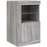 vidaXL Komoda z LED lučkami siva sonoma 123x37x67 cm | Shoptok.si