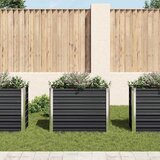  Povišena vrtna gredica antracit 100x40x77 cm pocinčani čelik | shoptok.hr