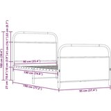 vidaXL Okvir kreveta bez madraca dimljena boja hrasta 90x190 cm drveni | shoptok.hr