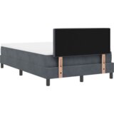 vidaXL Postelja na vzmet z vzmetnico in LED Temno siva 120x190 cm Žamet | Shoptok.si