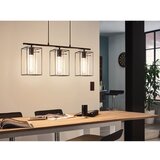Eglo visilica Loncino 49496, 3x E27, 74,5 cm, crna/dimljeno staklo | shoptok.hr