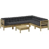  7-dijelni set vrtnih sofa od impregnirane borovine s jastucima | Eponuda.ba